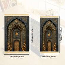 1件装便携式祈祷垫，朝圣理想之选。可折叠设计，适合居家使用，可用于祈祷和朝圣活动。室内外均可使用，可放置于书房或客厅。MORESUN 加厚豪华流苏祈祷垫 - 防滑可折叠伊斯兰祈祷毯，单人便携式祈祷垫 - 彩色 - 查看 7