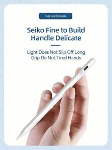 通用二合一触控笔智能铅笔绘图板笔，适用于电容式触摸屏，兼容所有安卓手机，也适用于iPad/安卓手机和平板电脑，书写流畅，充电迅速，高精度高灵敏度电容式触控笔，适用于iOS平板电脑，通用兼容市面上95%的触摸屏设备，包含替换笔尖和充电器。 - 白色 - 查看 7