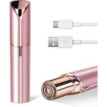 Facial Hair Remover For Women- As Seen On TV Painless Face Shaver -Mini Hair Remover, Electric Razor Shaver Portable Bikini Epilator For Lips, Chin, Armpit, Peach Fuzz, Fingers, Neck, Cheek(Rose Gold) - 玫瑰金色 - 查看 10