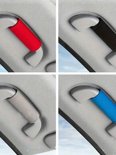 1 cái/4 cái Bao tay bảo vệ tay nắm cửa nội thất ô tô, găng tay tay nắm cửa bằng vải nhung ngắn, trang trí tay nắm cửa trên nóc xe, chống trượt, bảo vệ tay nắm cửa trần xe, bọc mềm, trang trí tay nắm cửa nội thất ô tô,