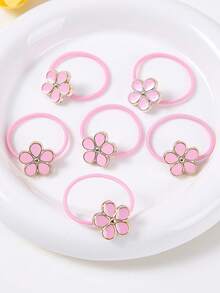 10 chiếc/gói Dây buộc tóc nhỏ bằng thun màu hồng bóng, kiểu dáng tối giản dành cho bé gái/phụ nữ, phong cách công chúa dễ thương, đa năng, nhẹ nhàng với tóc, phù hợp sử dụng hàng ngày. - Hồng - Xem 6