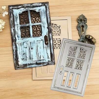 1 Pc Creative Door Frame Scrapbooking Die - Ideal For Papercrafting, Card Making, Scrapbooking And DIY Album Decorating, The Die Features Metal Construction!