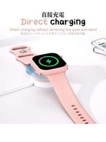 Bộ dây đeo đồng hồ silicon màu hồng thời trang và cổ điển này bao gồm 1 dây đeo và 1 ốp bảo vệ cứng, tương thích với Apple Watch 38mm, 40mm, 41mm, 45mm, 44mm, 42mm, 49mm, 46mm Series 1, S2, S3, S4, S5, S6, S7, S8, S9, S10, S11 và Ultra 3/2/1. Dây đeo đồng hồ thay thế mềm mại, thoải mái, thoáng khí dành cho các quý cô trẻ trung, thời trang và dễ thương, kèm theo một miếng dán bảo vệ màn hình cho . - Hồng - Xem 5