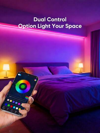 1 dải đèn LED thông minh RGB, kèm điều khiển từ xa 44 phím và ứng dụng điều khiển, đồng bộ nhạc, có thể điều chỉnh độ sáng, cấp nguồn USB, đèn LED, hiệu ứng đổi màu động, thích hợp cho gia đình, tiệc tùng, cây thông Noel, phòng ngủ, phòng chơi game - Lắp đặt dễ dàng, điện áp thấp, nhiều tùy chọn màu sắc, dải đèn LED RGB chiếu sáng nền TV, nhiều màu có thể điều chỉnh độ sáng, cấp nguồn USB, dành cho rạp chiếu phim tại nhà, chơi game, chiếu sáng không gian trong nhà.