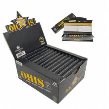 24 包 OHIS 高级 110MM 经典超薄卷烟纸，每包 32 张卷烟纸和 32 个滤嘴；天然木浆慢燃，深受手工卷烟爱好者的喜爱，也是母亲节、父亲节、情人节、圣诞节和其他重要节日的绝佳礼物选择。