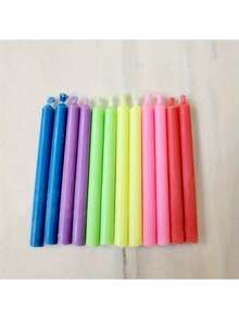 1pc Colorful Flame Candle, Creative Rainbow Flame Candle For Birthday Cake Decoration, Party Decor, Dessert Decor, Baking Decor, Party Supplies - Multicolor - View 6