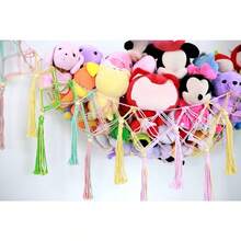 Large Plush Doll Hammock Net, Suitable For Plush Doll Storage Rack, Boho Style Woven Doll Display Shelf, Plush Doll Storage And Organization Rack, Applicable For Children's Room, Nursery - Multicolor - View 5