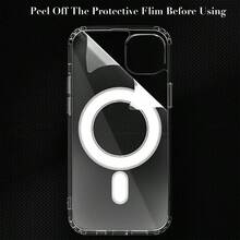 Clear Cute Case For IPhone 17 Pro Max(Compatible With MagSafe), Transparent Phone Cover Hard Acrylic Back & Soft TPU Edge, Magnetic Case For Women Girls | Compatible With IPhone 17 Air 16 15 14 13 12 11 X/XS Max Pro Plus - 草莓 - 查看 3