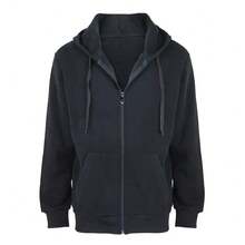 Men's Fleece Full Zip Hoodie With Pockets, Warm Winter Sweatshirt Jacket, Casual Hooded Top Bulk, Soft Thermal Pullover Coat, Athletic Fit Zip Up Outerwear, Comfortable Plus Size Hooded Shirt, Daily Sporty Top - 白色 - 查看 7
