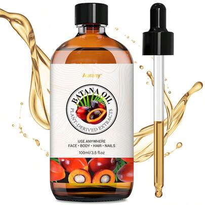 AURANY زيت باتانا مع مستخلص نباتي 100٪ للشعر والوجه والجسم ، علاج مرطب ومغذي مكثف للبشرة والفروة الجافة ، 30 مل / 100 مل زيت طبيعي متعدد الاستخدامات للرجال والنساء ، مثالي للعناية اليومية والهدايا