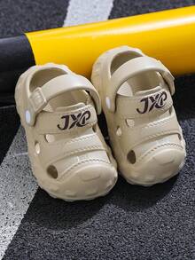 1双儿童透气凉鞋，夏季防滑时尚百搭幼儿男女童轻便拖鞋 - 卡其色 - 查看 3