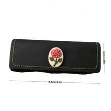 Classic European-Style Carved Eyeglass Case - Compact And Pressure-Resistant, Available In Four Colors - màu đen - Xem 3
