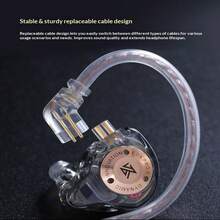 KZ EDX PRO X Dynamic Driver In-Ear Headphones, With 2-Pin Detachable Cable, 3.5mm Jack, USB Powered, Non-Waterproof, Suitable For Sports, Music, Gaming, Sports Earphones, Dynamic Driver, Durable Headphones - Grey - View 5