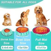 Esterilla de olfateo para perros - Esterilla de alimentación interactiva de estimulación mental para comedores rápidos, lavable a máquina para búsqueda y alimentación de perros pequeños y grandes - Multicolor - Ver 3
