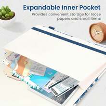 Blank Journal Notebook For Women &Amp; Men, Hardcover Leather Journal For Writing, Sketch Book, A5 Plain Paper Notebook For Drawing &Amp; Sketching, , Perfect For Office School Home Supplies, Watercolor Petal - ColorR - 查看 5