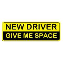 AD New Driver Magnetic Reflective Car Sticker - Waterproof Sunproof Strong Magnet Warning Decal