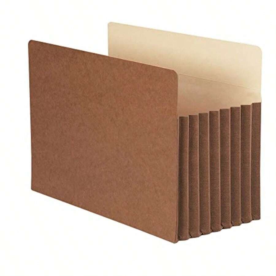 Smead TUFF® Pocket File Pocket Straight-Cut Tab 7" Expansion Legal Size Redrope 5 per Box 74395 - CUERDA ROJA - Ver 1