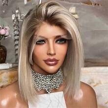 High Heat Fibre Realistic Lace Front Wig Medium Light Brown Warm Blonde Highlights 13x4 HD Lace Front Wig For Women Hair Loss 13x4 Glueless Long Wavy Wigs Cosplay Daily WEar - Multicolor - View 2