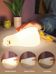 USB充电式可爱小鸭LED夜灯，3档亮度可调，适合房间装饰、节日装饰、浪漫圣诞夜等多种场景，是送给男士、父母、朋友、老师、新年等的绝佳礼物。 - YH363 - 查看 6