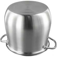 Olla de acero inoxidable 201 con tapa de vidrio resistente al calor, olla de sopa de gran capacidad para cocinar fideos al vapor, hacer pastas, utensilios de cocina multiusos - 1 - Ver 5