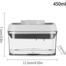 Tarro de almacenamiento de cereales, tarro de almacenamiento de cereales con tapa, recipientes de almacenamiento apilables transparentes para arroz, alimentos para mascotas, frutas secas - 2200 ml - Ver 7