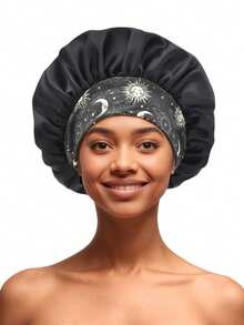 1 pieza Gorro para dormir, gorro de satén de seda extra para que duerman las mujeres con cinta de amarre para cabello rizado, gorro grande para trenzas - Multicolor 1 pieza - Ver 32