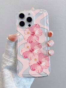 1 Piece. Lily Flower Pattern, Air Cushion Transparent Anti-Drop Phone Case, Made Of TPU Material, Can Be Given As A Holiday Gift, Suitable For Apple Phones XS/XS Max/XR/11 12 13 14 15 16 Pro/17 Air/Promax/14 15 16 Plus. Suitable For Both Men And Women. - 無色 - 查看 2