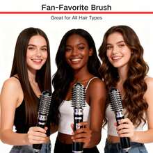 升级版旋转热风梳,一步成型,卷发直发二合一造型器,360°自动旋转,2个可互换梳头,陶瓷涂层令秀发柔顺亮泽,适合所有发质,打造卷发和顺滑直发,节日送礼佳品! - 英規插(220-240V) - 查看 7