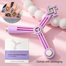 新款猫眼效果美甲工具，Y型四合一设计，多功能美甲工具，适用于美甲沙龙和专业人士使用。 - 彩色 - 查看 7