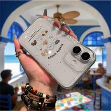 Funda TPU Transparente para Teléfono con Diseño de Perritos Bonitos Lindos Adorables Para el  17 16 15 14 13 12 11 X XS Pro Max 8 7 6 Plus SE caso marco suave - transparente - Ver 6