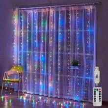 1pc Enchanting Wedding Decor LED Curtain Lights, USB Powered Fairy String Lights With 8 Flashing Modes And Remote Control (Batteries Not Included), Suitable For Home Bedroom Window Wall. Decoration Lighting For Single Party, Wedding, Birthday, Party, Festival, Valentine's Day - USB Plug Curtain Light - View 20