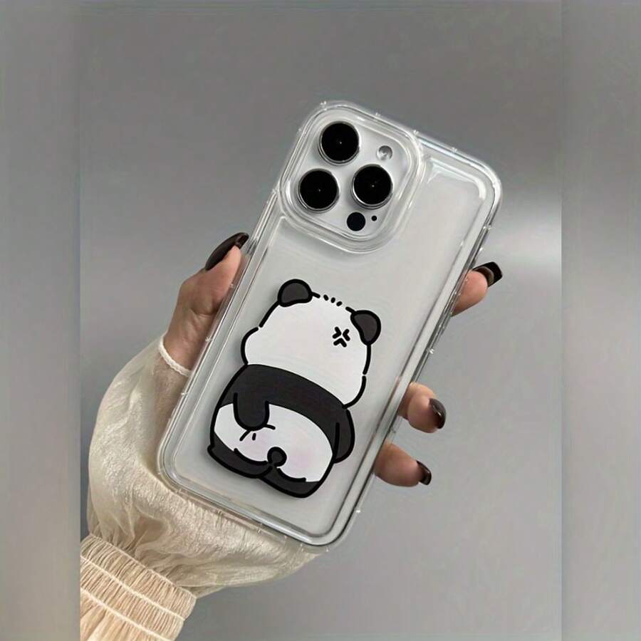 Adorable Angry Panda Transparent Anti-drop Case Suitable For Apple 14 Pro Max Phone - Multicolor - Ver 1