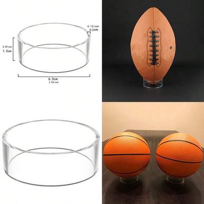 Transparent Acrylic Stand Display Holder Rack Support Base For Soccer Volleyball Basketball Football