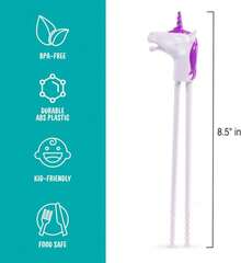 Genuine Fred MUNCHTIME Unicorn Chopsticks For Kids, Purple And White, Reusable Beginner Chopsticks With Animated Interactive Design, Fun Gift And Picky Eater Solution - ColorK - 查看 4