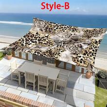 1件装2D数码印花遮阳布，5种不同的抽象豹纹图案，特点包括：印花图案、防风、可拆卸、轻便、半遮阳、防尘、耐用、露营装备、露营必备品 - 彩色 - 查看 25