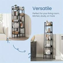 Estanterías de piso - Madera Negra - Ver 3