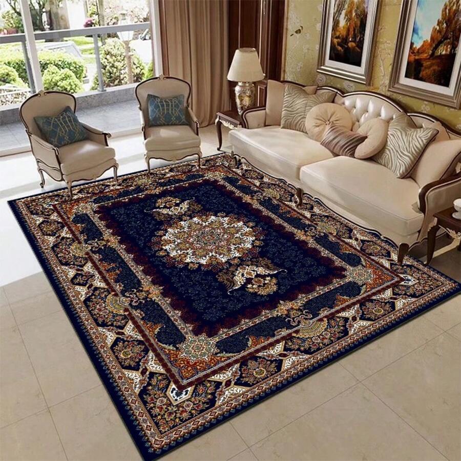 Belgian Style Rug 1x1.40  Luxury Non-Slip Rubberized Base Hypoallergenic Easy To Clean - B160; - 查看 1
