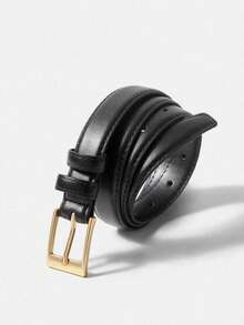 Stylish And Fashionable Versatile Belt, Suitable For Jeans, Casual Trousers, Suits And Everyday Dresses. - màu đen - Xem 1