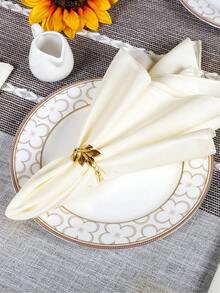 6/10/12/24/50pcs Beige Cloth Napkins Dinner Napkins Bulk 14*14/17*17/20*20 Inch Washable 100% Polyester Fabric Cloth Table Napkins With Stitched Edges Ideal For Hotel Restaurant, Holiday Parties Wedding