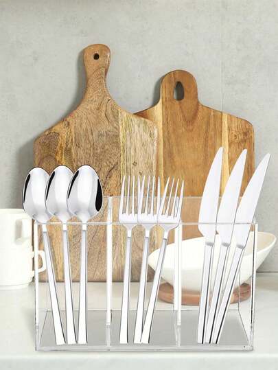 1 pieza Caja de almacenamiento multicolor para cubiertos, material duradero, adecuada para la organización de la cocina, caja de almacenamiento todo en uno para el hogar