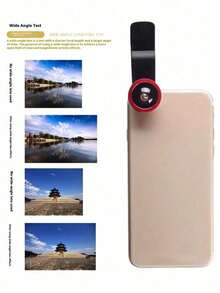 1个趣味手机鱼眼镜头三合一手机镜头放大镜鱼眼广角微距自拍便携镜头摄影 - 彩色 - 查看 6