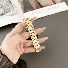 1pc Stainless Steel Single Chain Watch Band, 20mm 22mm, Compatible With Samsung Watch4/5, Amazfit, Garmin Smartwatches