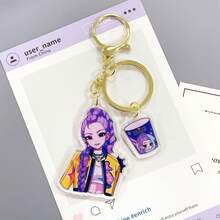 1pc Anime Witch Hunter Backpack, Double-Sided Acrylic Keychain Gift - Multicolor - View 14