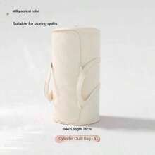 1pc Cylindrical Dust-Proof Quilt Storage Bag, Large Capacity, Foldable, For Organizing And Storing Clothes, Quilts And Other Items. Space-Saving Design, Suitable For Home And Travel Storage. - Multicolor - View 9