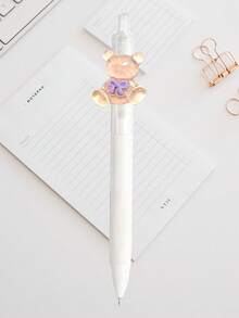 色彩鲜艳、可爱小熊图案的凝胶笔，黑色笔尖，0.5毫米笔尖，适用于笔记本、书写、做作业、工作、办公室、医院、护士、医生、记笔记、备忘录、文具、学校、学生、教师、返校用品，适合赠送朋友、家人、孩子、同学，也是返校季、圣诞节、生日、节日礼物的理想之选。 - 黑色 - 查看 5