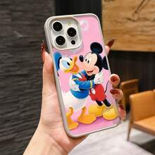 Mickey Mouse Clubhouse Character Patterned Phone Case Featuring A Joyful Design. Mickey Mouse, Minnie Mouse, Donald Duck, Daisy Duck, Goofy Dog, Compatible With IPhone 17, 17 ProMax, 17 Pro, 17 Air, 16, 15, 14, 13, 12 Pro 11 XsMax Xs Xr X And Galaxy Models, With Shockproof Protection And Magnetic Case. A Fun Gift For Disney Fans ,Mickey Fans, Family, Friends, Birthdays, Holidays, And Special Occasions. A Delightful Addition To Your Phone Accessories. - Grey - View 1