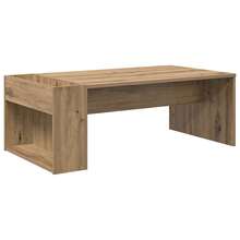 vidaXL Mesa baja Chêne artesanal 95 x 50 x 34 cm madera de ingeniería - Marrón - Ver 7