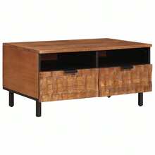 vidaXL Tavolo basso Marron 80 x 54 x 40 cm Bois de mangue massiccio - Castano - Visualizzare 1