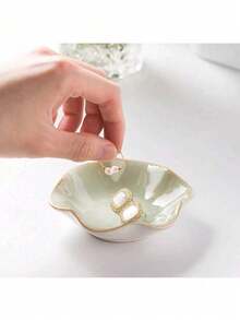 2件套日式火锅蘸酱碟，荷叶形调味碟，烧烤酱碟，醋碟，油碟，釉下陶瓷碟 - 彩色 - 查看 14