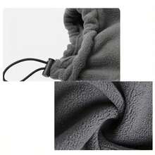 1 Stück Warme Vollkopfbedeckung für Haustiere - Süßer & lustiger Corgi & Schnauzer Hund Sherpa Weicher Warmer Hut, Verstellbarer Kordelzug Vollkopfdesign, Fällt nicht ab, Tolles Geschenk - Grau - Übersicht 6